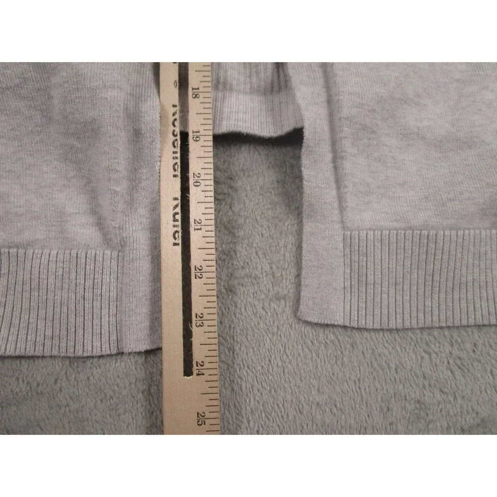 Athleta Sweater Womens Large Gray Pullover Casual Silk Blend Open Back‎